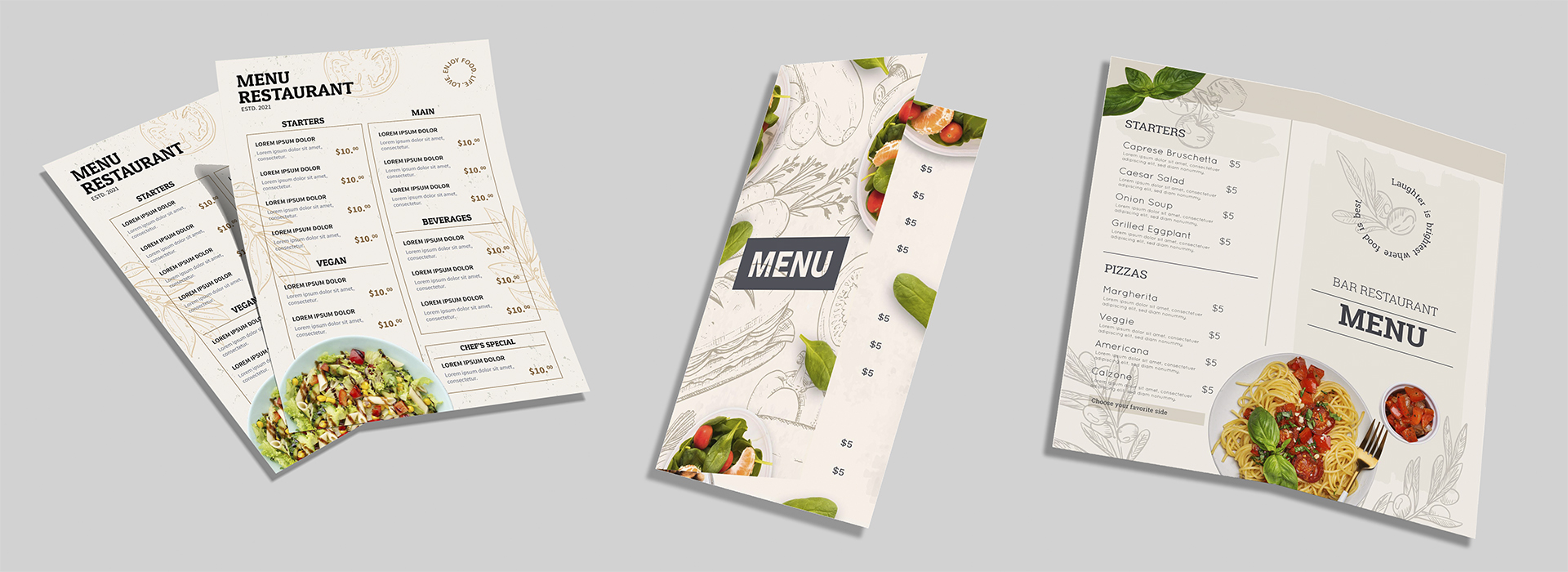 Дизайн меню для кафе